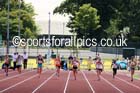 Under-13 girls 100 metres. Photo: David T. Hewitson/Sports for All Pics